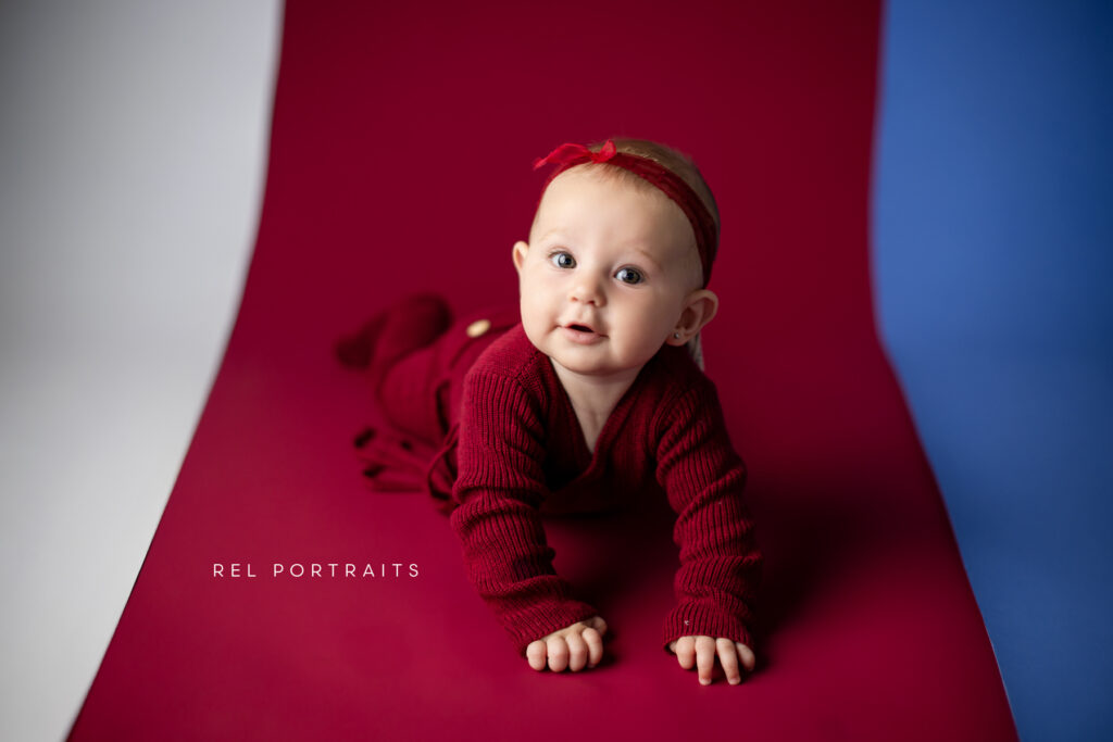 4th of july themed baby milestone session