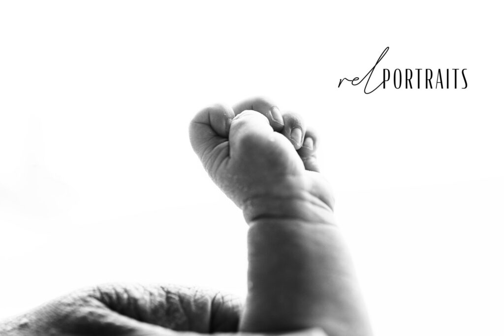 chicago photoshoot of newborn little hand