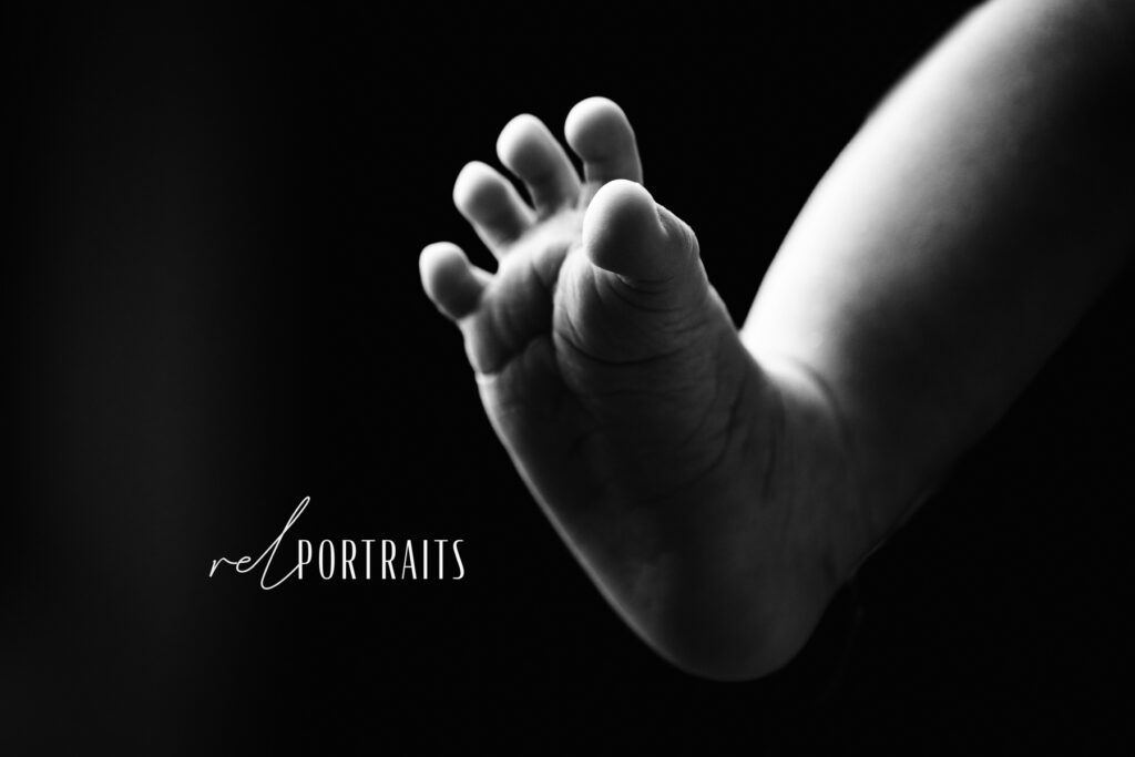 cute little newborn baby toes